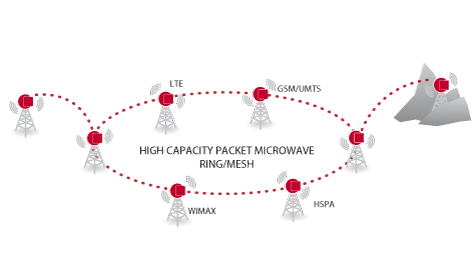 Rural Cellular Backhaul Network Diagram